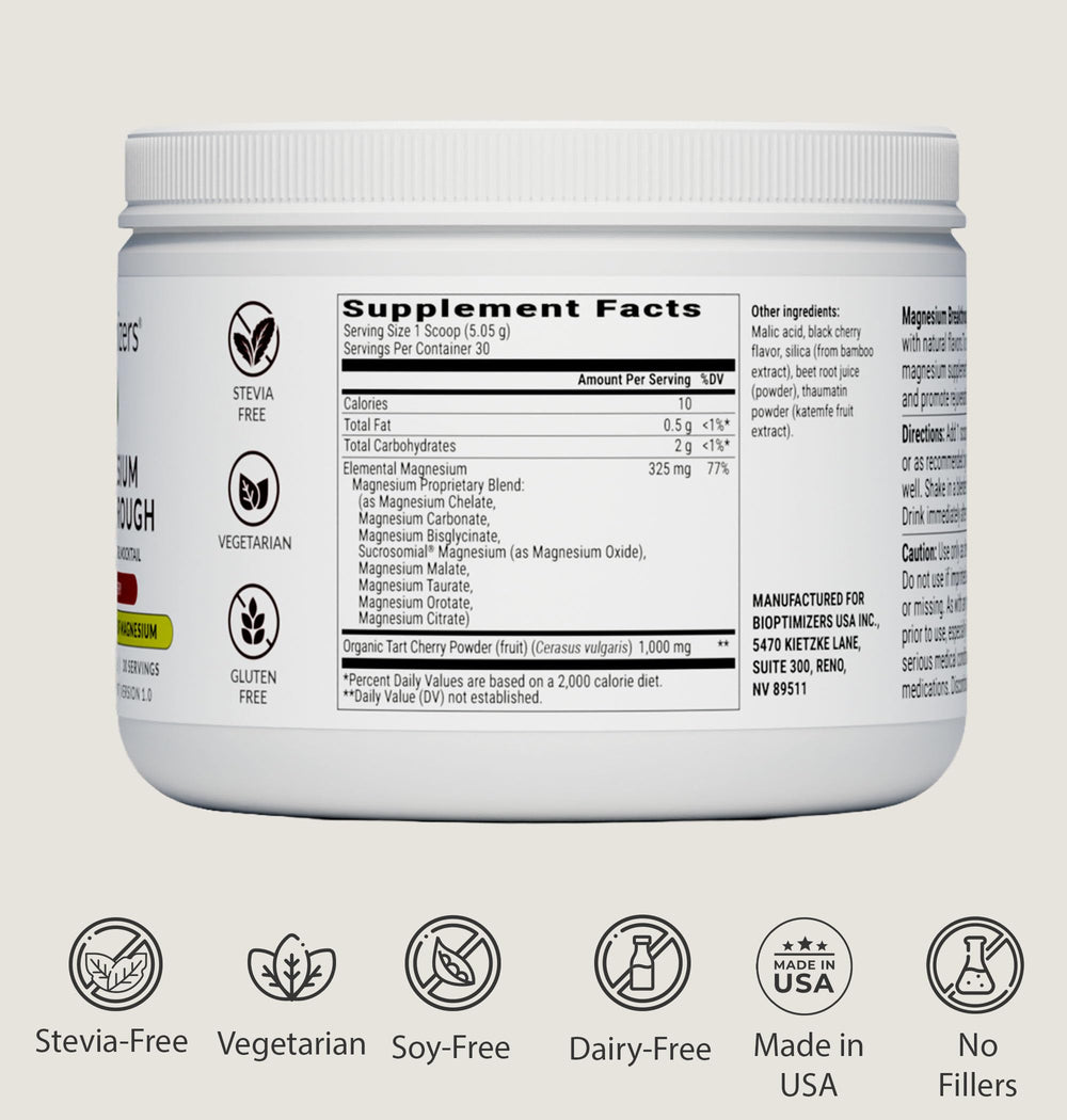 BIOptimizers Magnesium Breakthrough Drink served cold for refreshing hydration