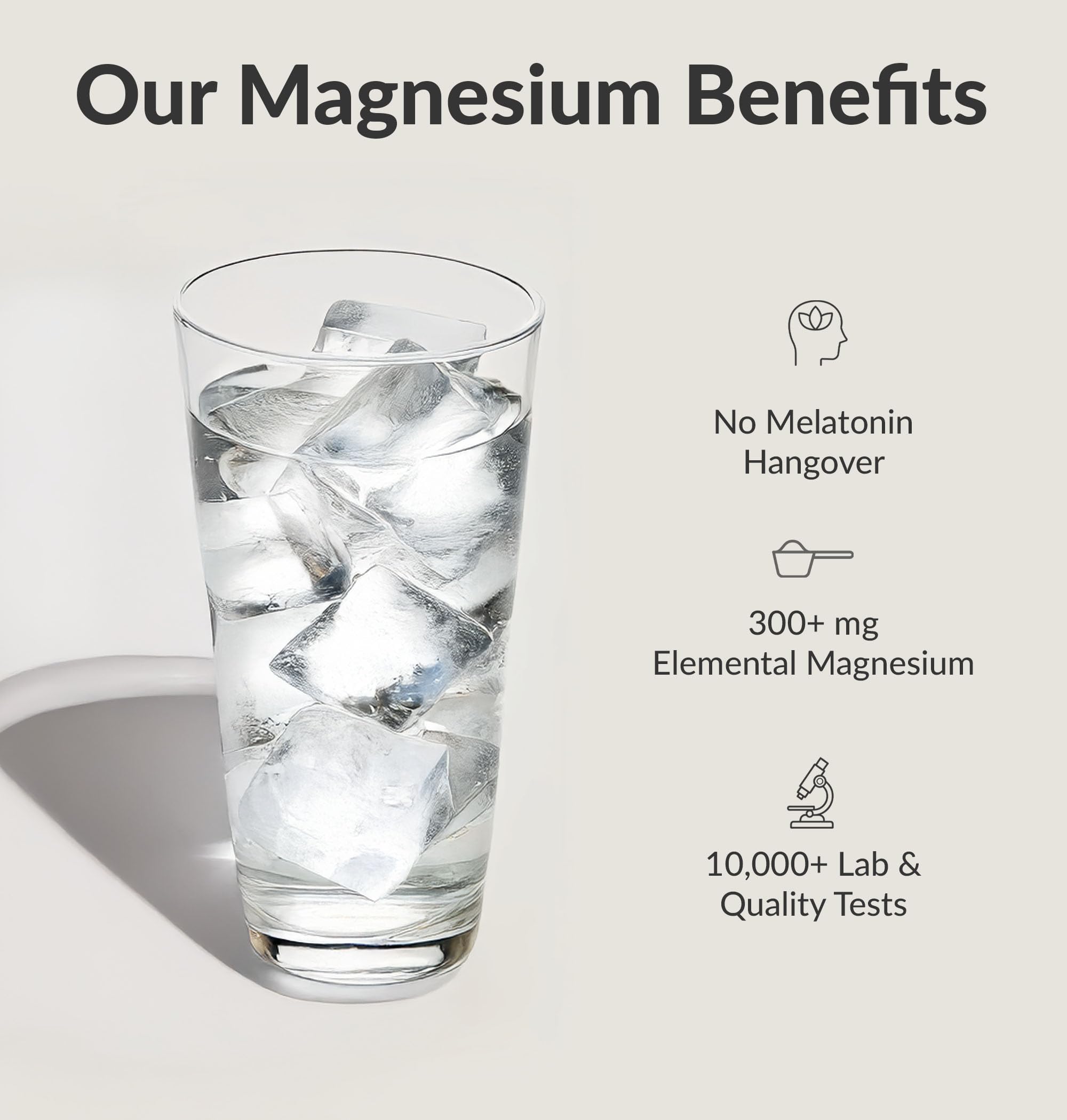 BIOptimizers Magnesium Breakthrough label close-up emphasizing eight forms and electrolytes
