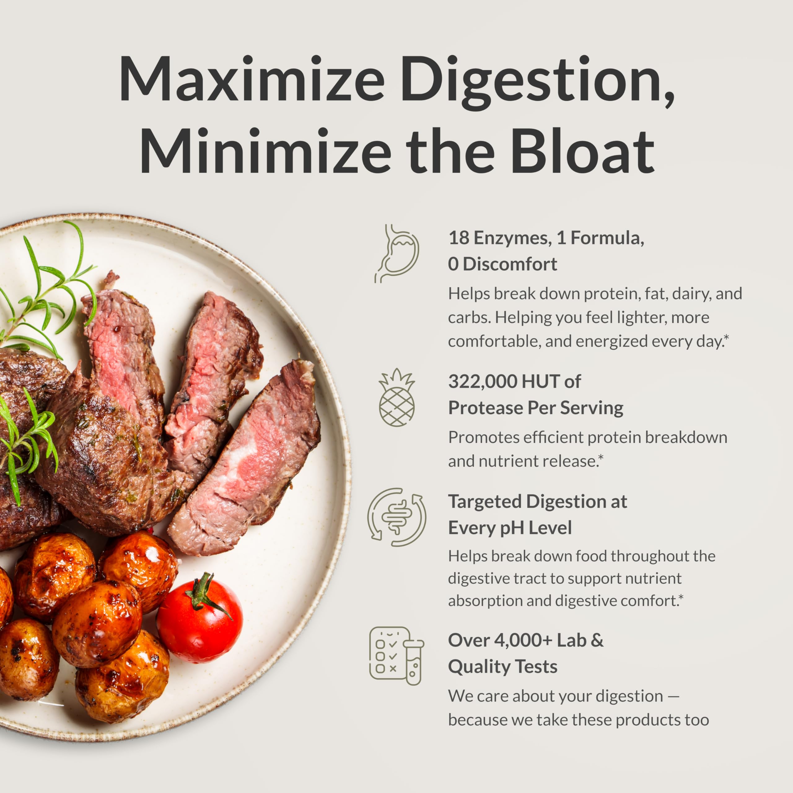 BIOptimizers MassZymes: enzimas digestivas con amilasa y bromelina para favorecer la digestión