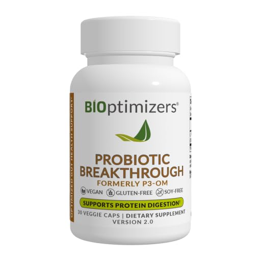 BIOptimizers Probiotic Breakthrough bottle front for daily gut support.