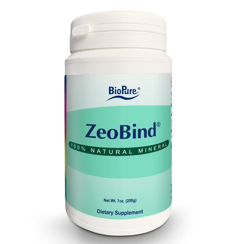 BioPure ZeoBind powder in a jar for natural cleansing and gentle detox routine