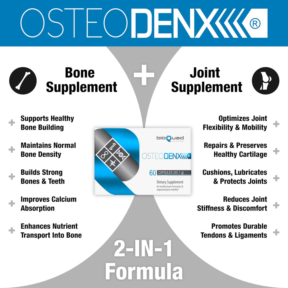 bioQuad OSTEODENX patented natural blend for joint lubrication