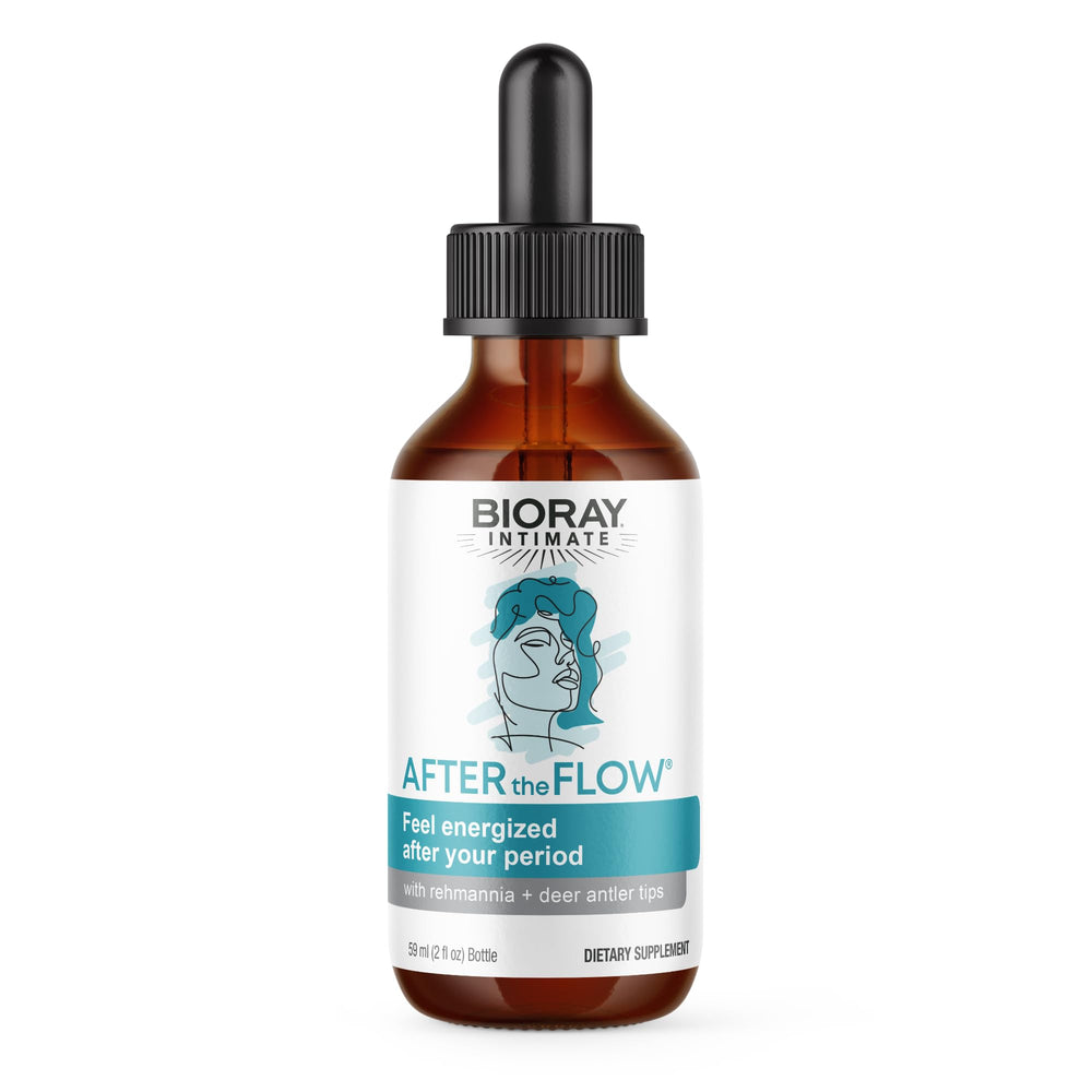 BIORAY After The Flow bottle on white background for post-cycle support