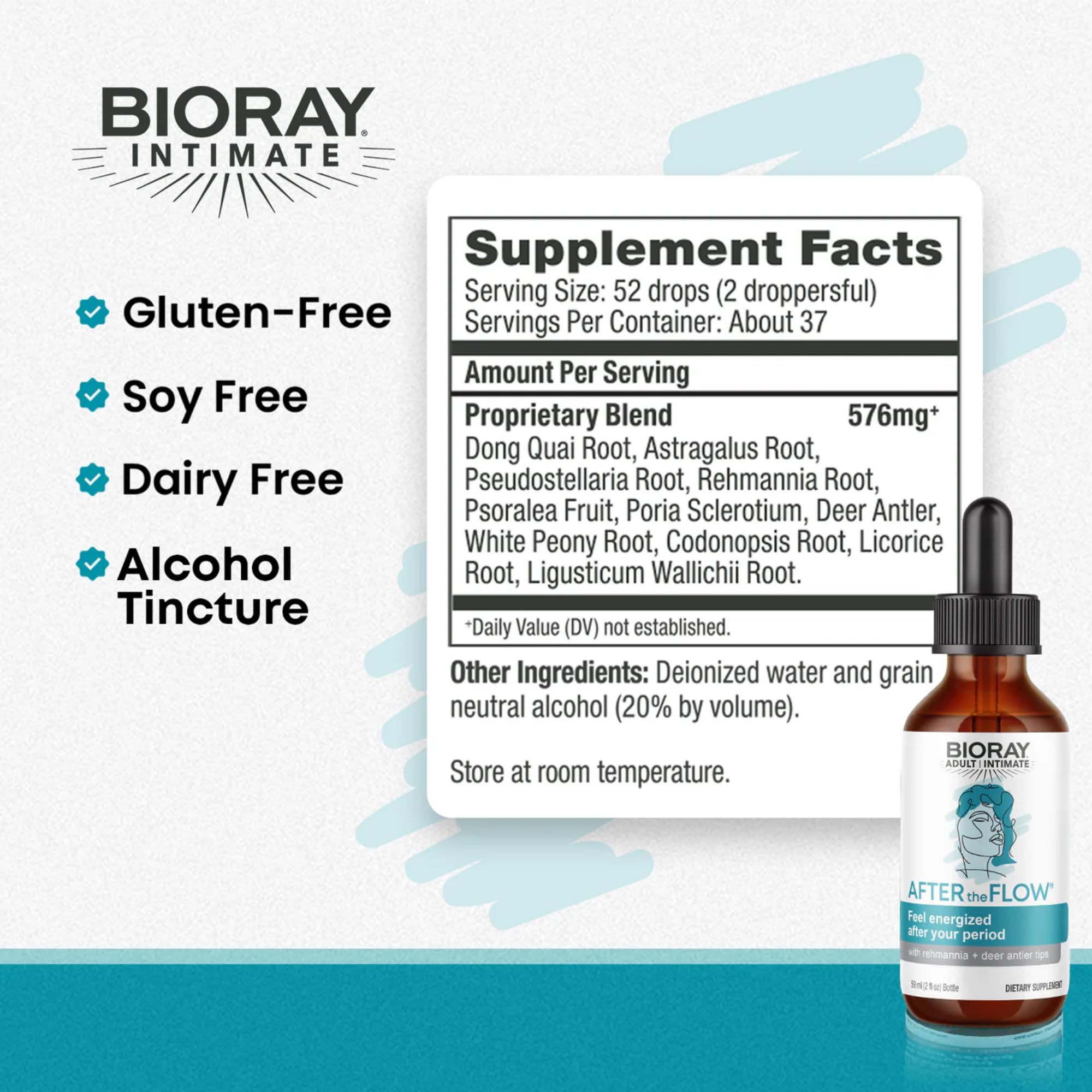 Close-up of BIORAY After The Flow dropper for easy dosing