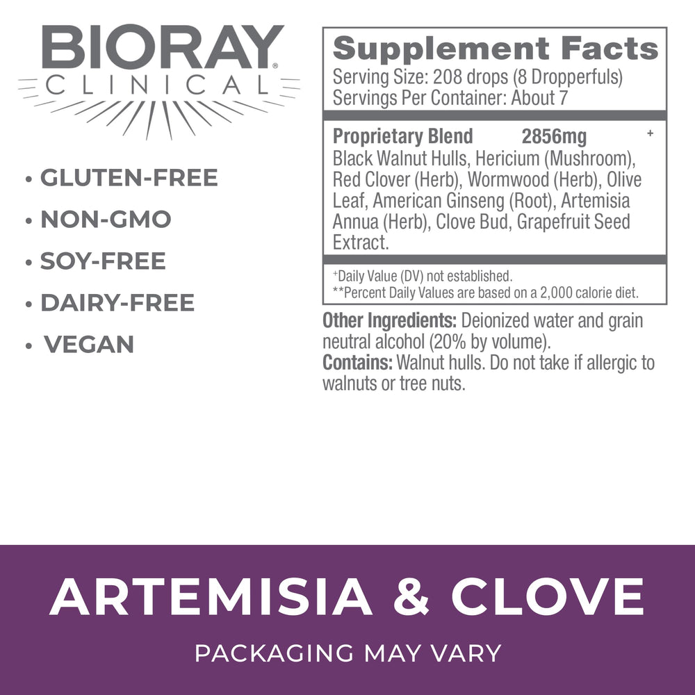 BIORAY Artemisia & Clove drop-dispense enables precise dosing for easy use