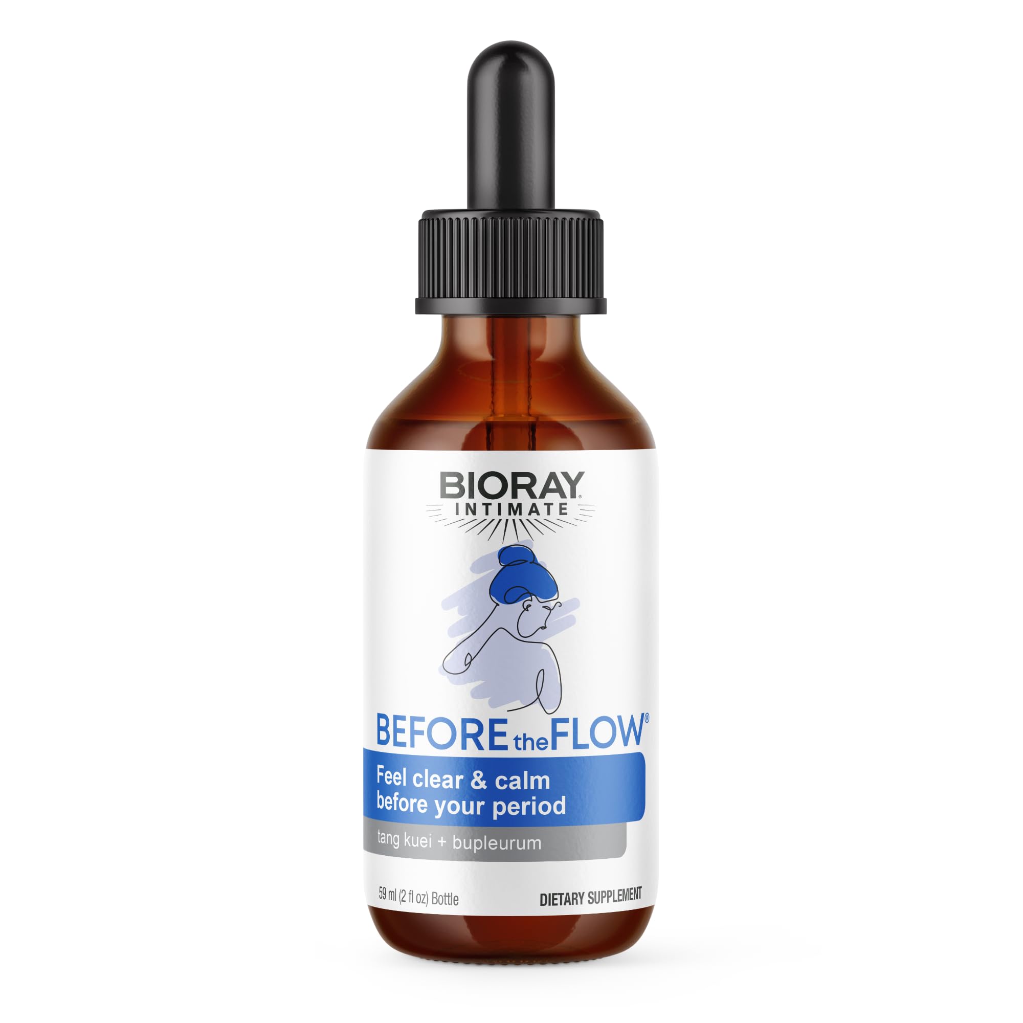 BIORAY Before the Flow bottle pour supports simple dosing for PMS