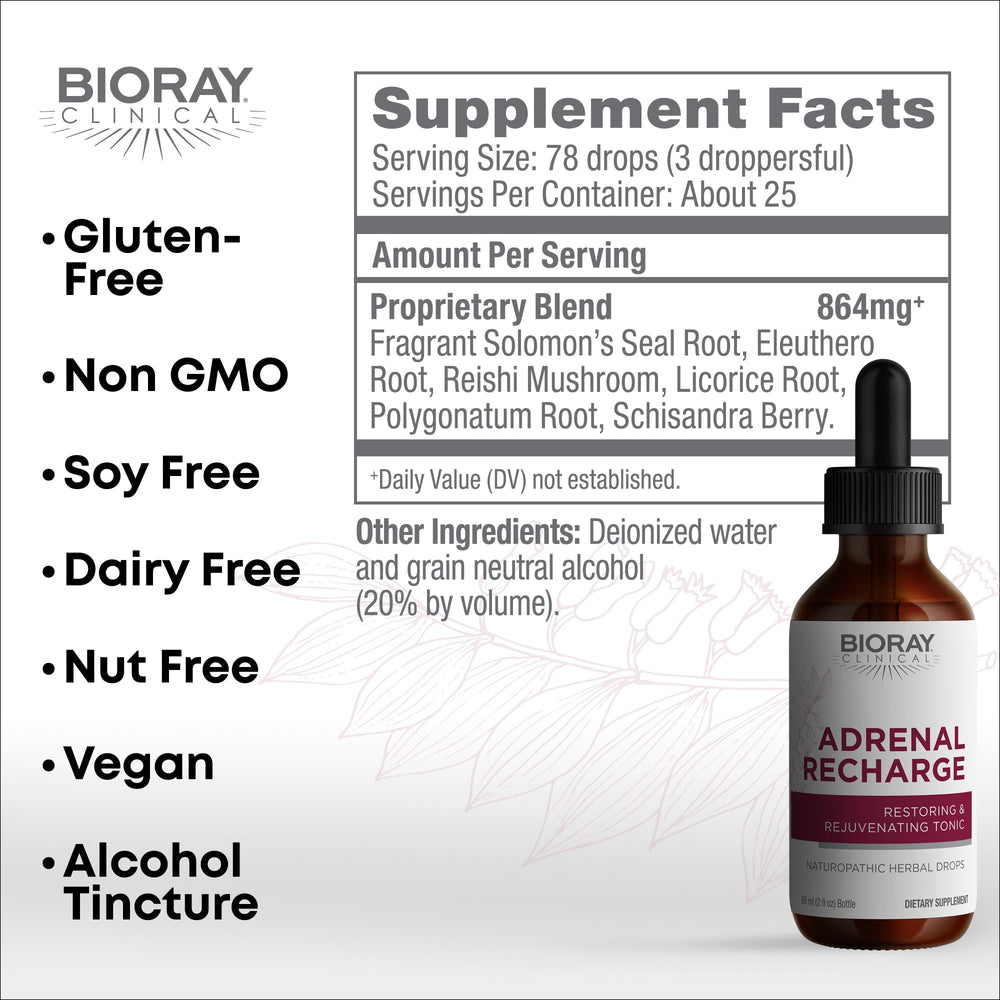 BIORAY Adrenal Recharge dropper image, convenient for precise daily dosing