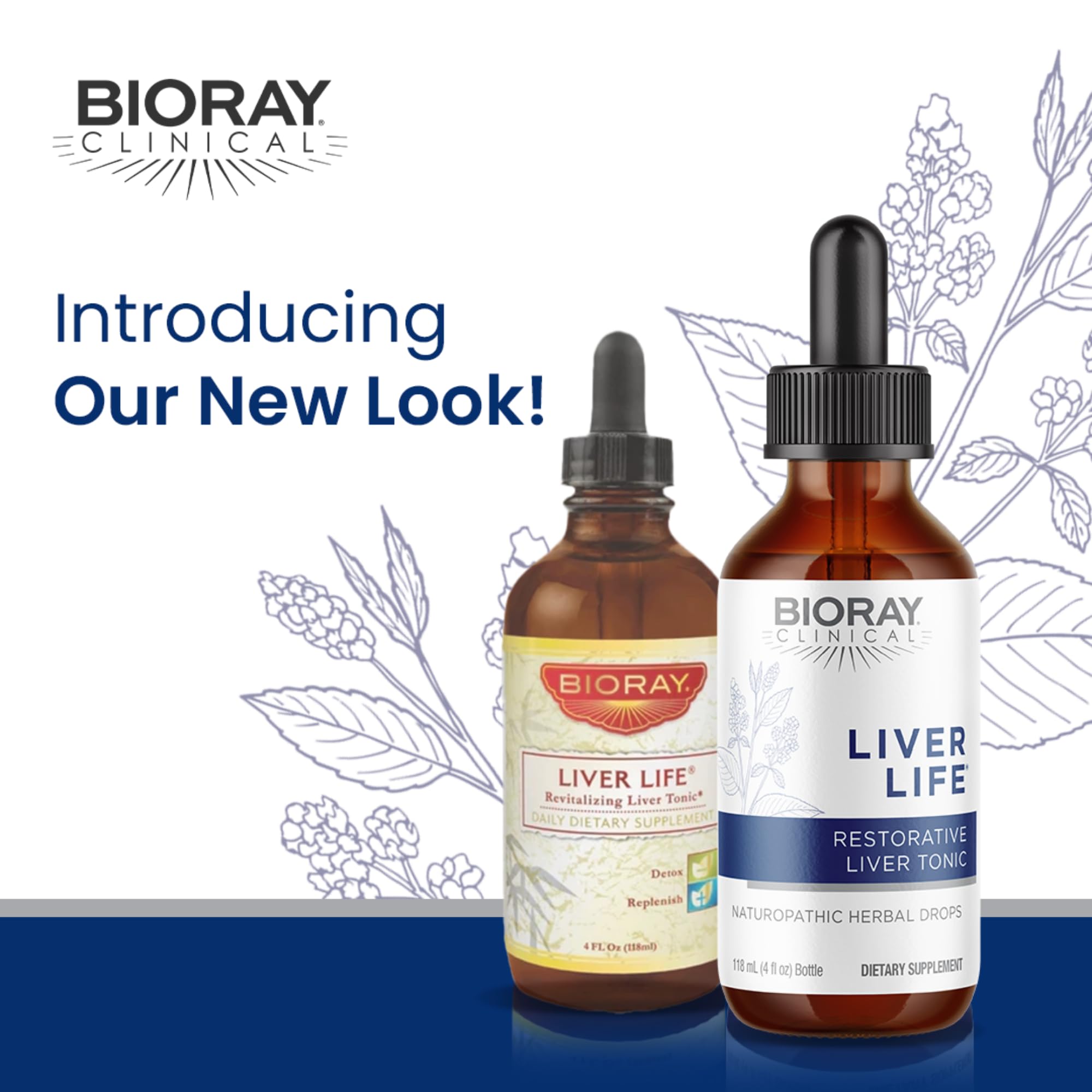 BIORAY Clinical Liver Life label showing non-GMO, vegetarian, gluten-free formulation.