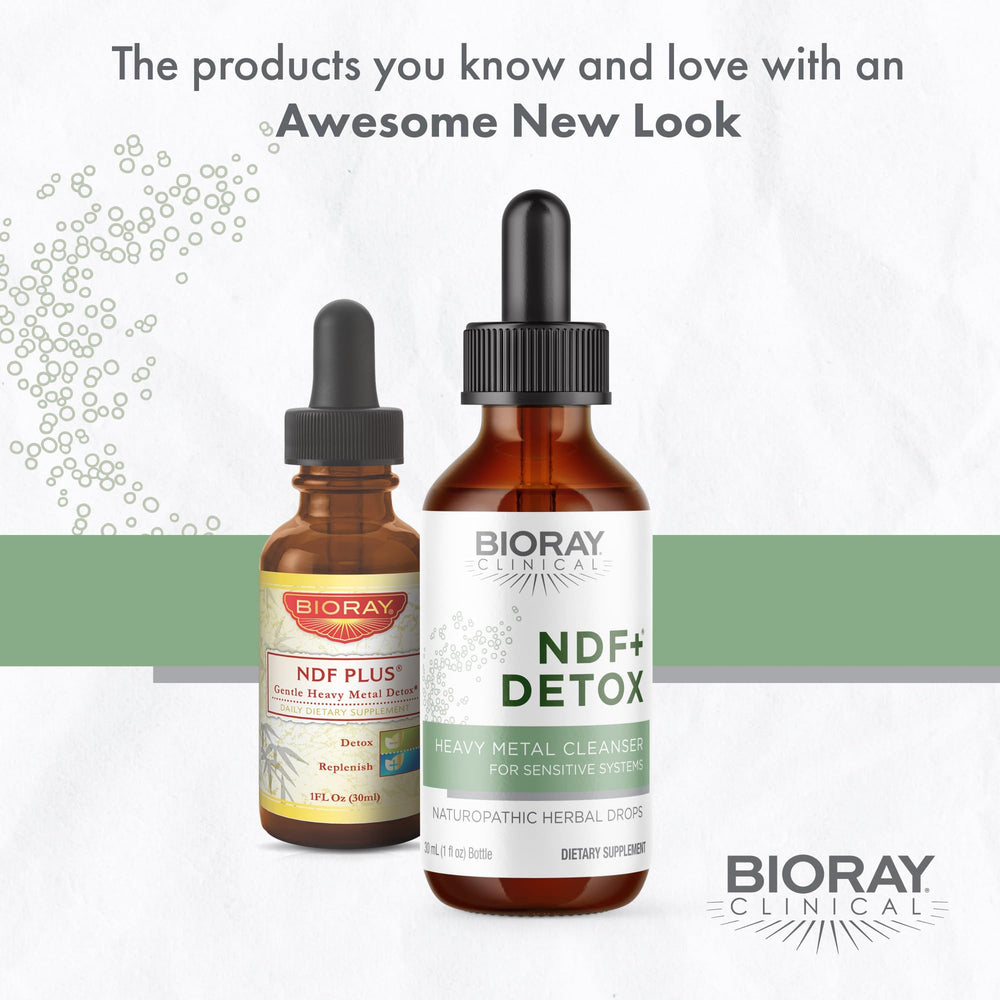 BIORAY Clinical NDF Plus label close-up shows non-GMO, vegan-friendly design.