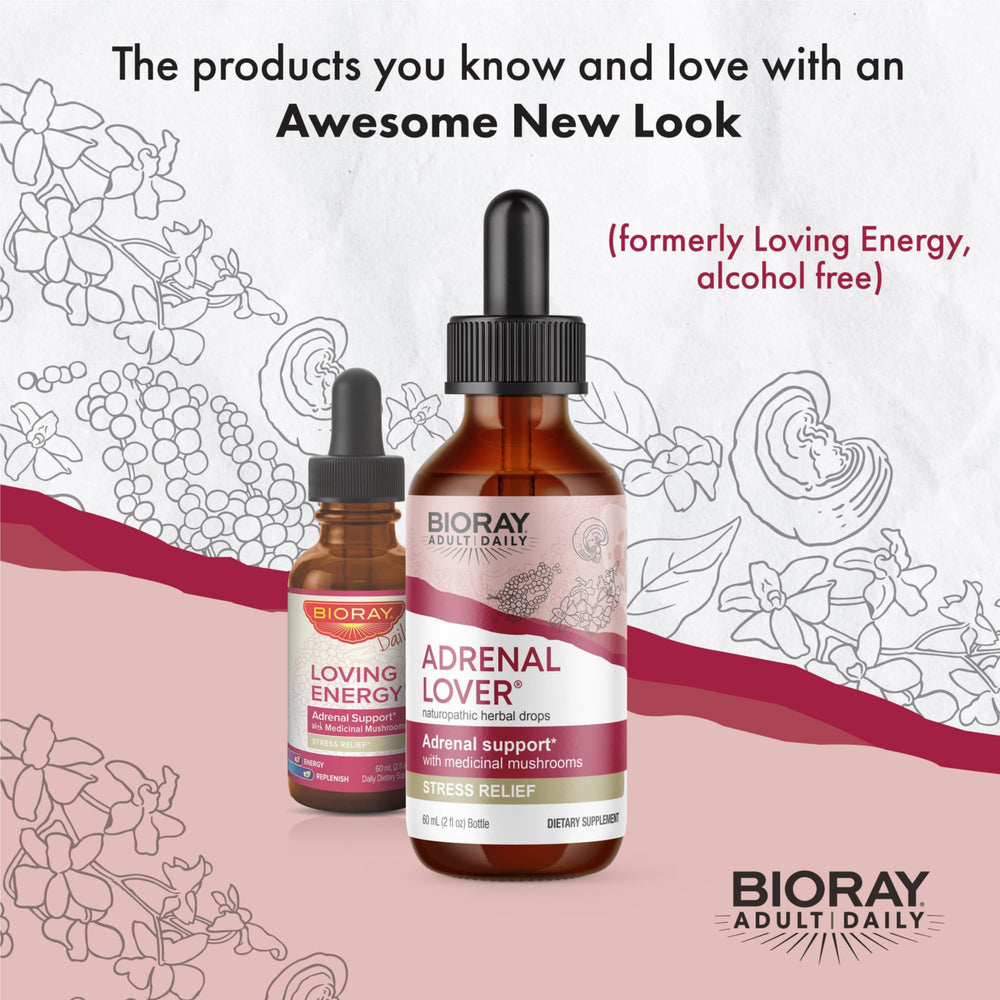 BIORAY Adrenal Lover dosing in water—easy to mix for daily wellness rituals.