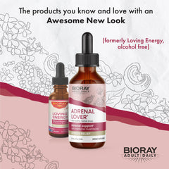 BIORAY Adrenal Lover dosing in water—easy to mix for daily wellness rituals.