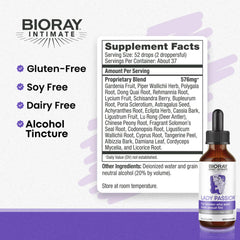 BIORAY Intimate Lady Passion dropper filled with tincture for easy one- to two-drops dosing.