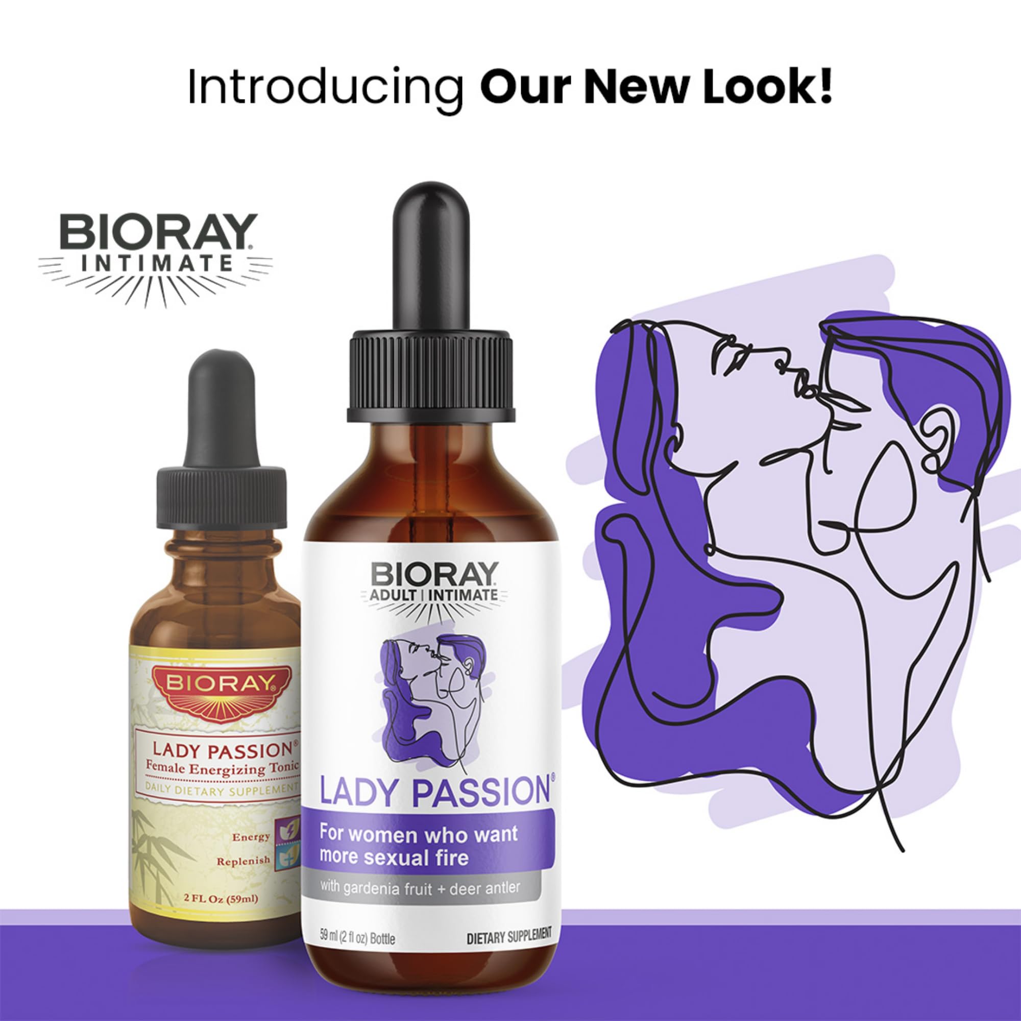 BIORAY Intimate Lady Passion label close-up showcasing gluten-free formula.