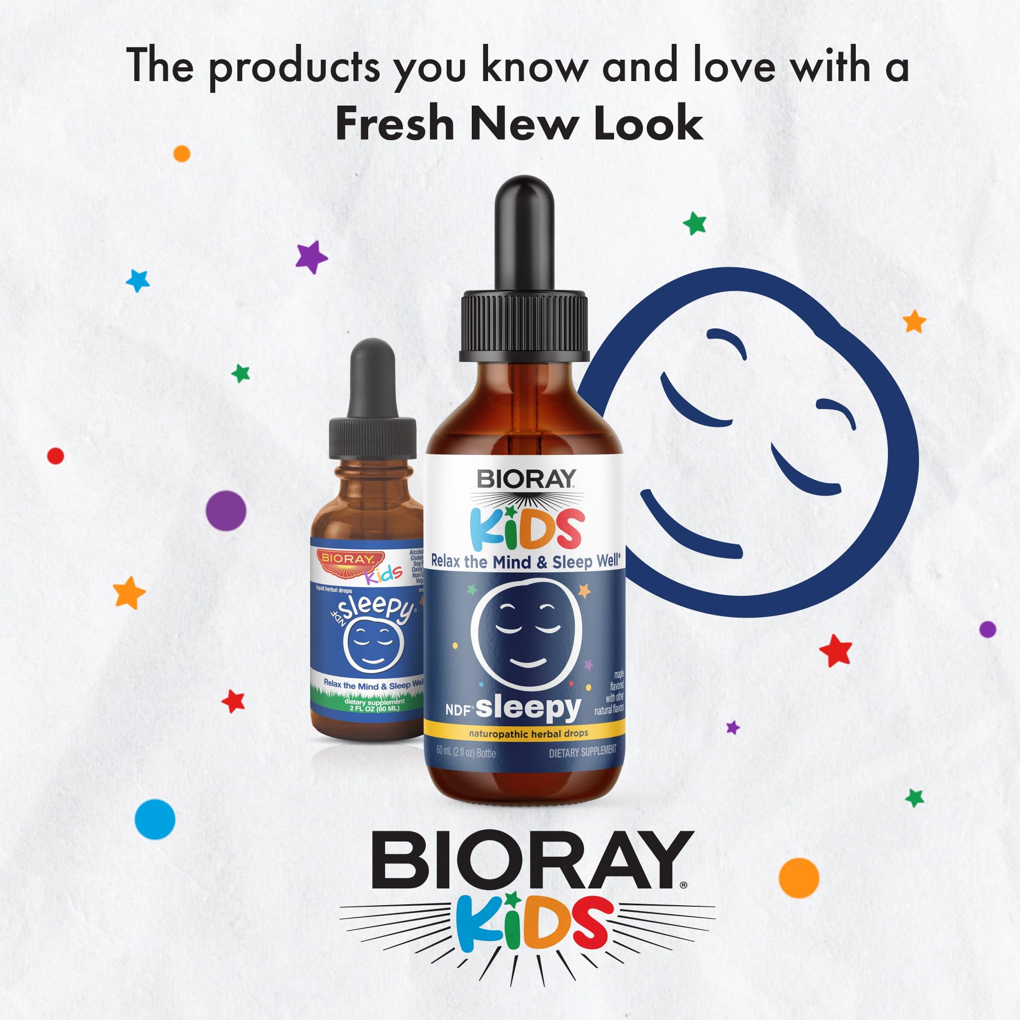 BIORAY Kids NDF Maple dropper ready for easy nightly dosing to promote calm.