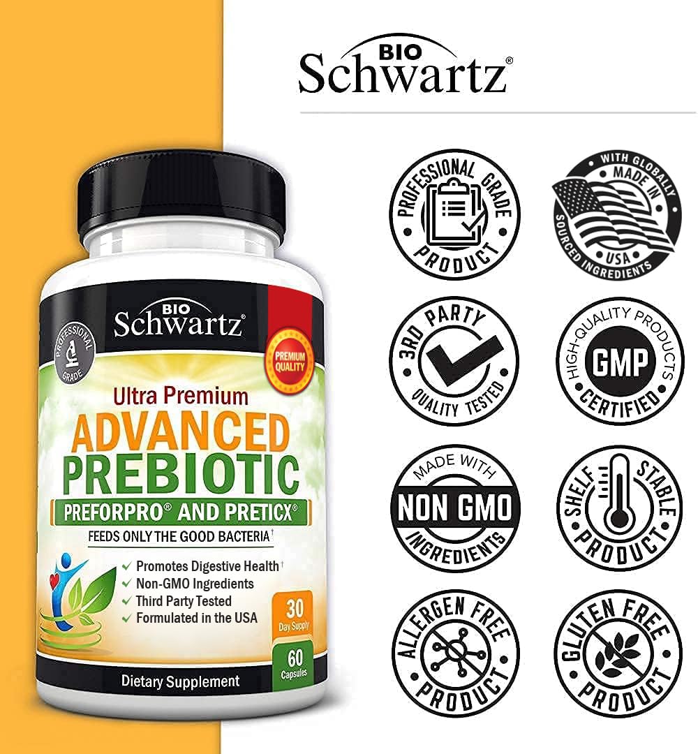 BioSchwartz Advanced Prebiotics in a glass of water showing simple routine integration.