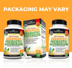 BioSchwartz Advanced Prebiotics Pretix close-up demonstrates clinically studied prebiotic