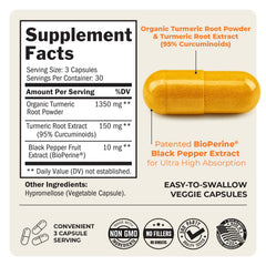 Close-up of BioPerine label highlighting absorption boost.