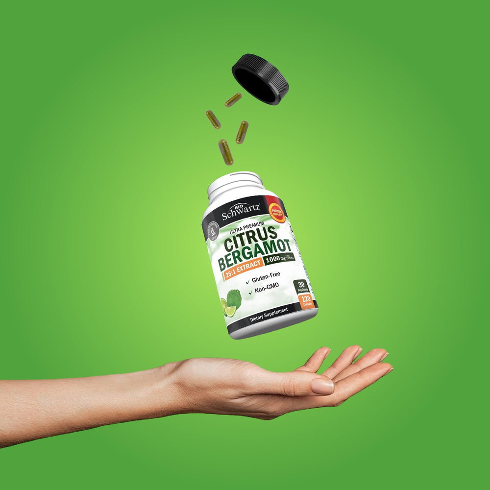 BioSchwartz third-party testing seal beside the bottle