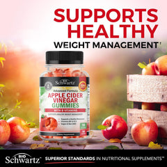 BioSchwartz etiqueta describe ingredientes de las gomitas vinagre de manzana