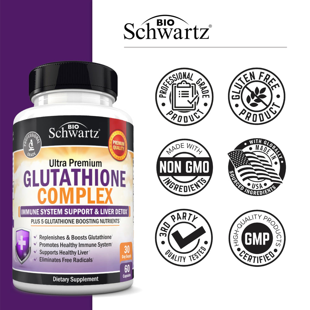 BioSchwartz Glutathione 500mg daily-use reminding simple routine
