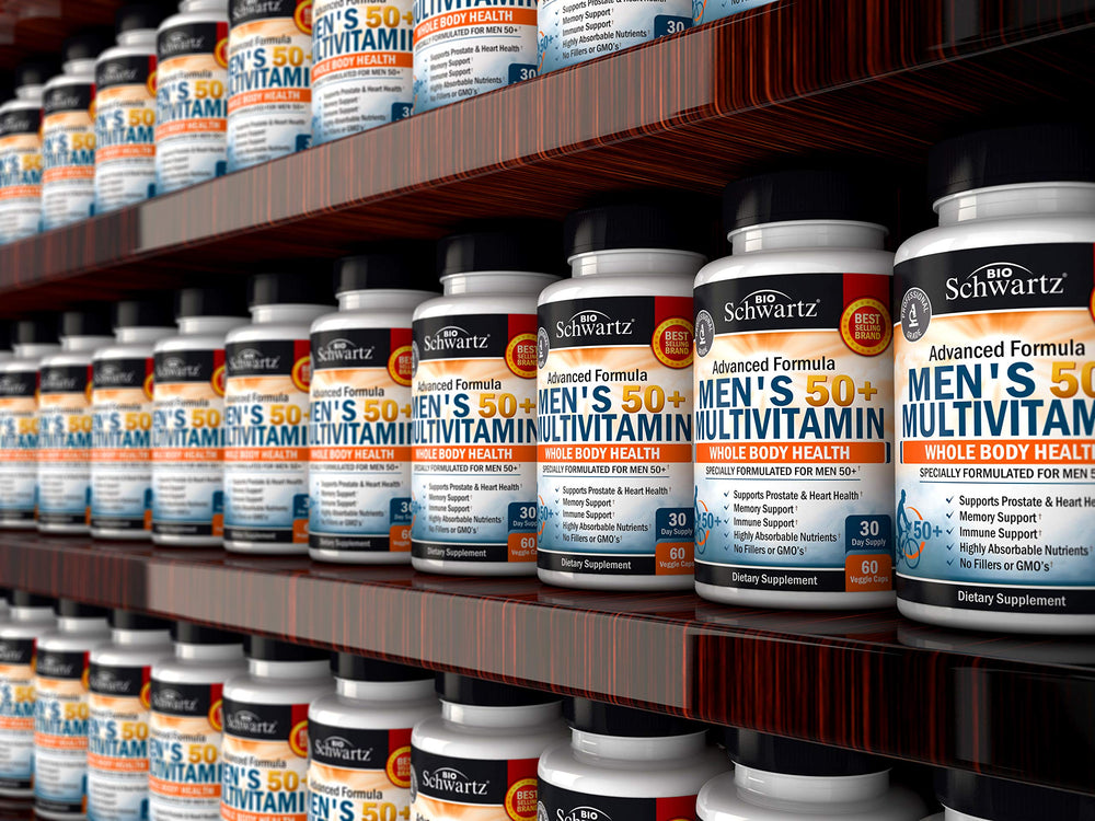 BioSchwartz gluten-free no-fillers packaging communicates clean nutrition.