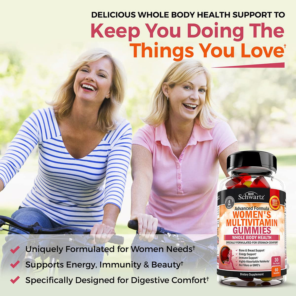 BioSchwartz gomitas mujer salud general: apoyo multivitamínico para energía y equilibrio