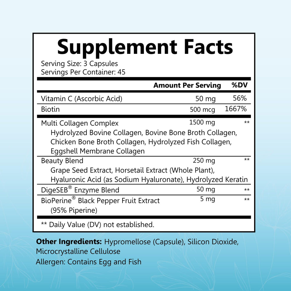 Ha Routine Collagen BioSchwartz Hydrolyzed Collagen Capsules – Multi-Collagen for Skin, Ha ...