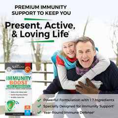 BioSchwartz Immune Support ingredients label highlights elderberry, zinc, and vitamin C.