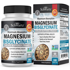 BioSchwartz magnesium bisglycinate mini-capsules for easy swallowing and high absorption.
