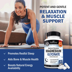 BioSchwartz magnesium glycinate capsules highlight easy-to-swallow mini caps for comfortable daily use.