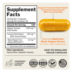BioSchwartz organic turmeric extract packaging signals pure non-GMO ingredients