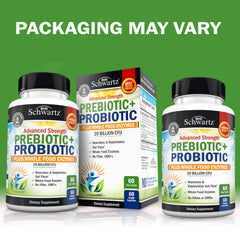 BioSchwartz probiotic capsules closeup highlighting quality ingredients.