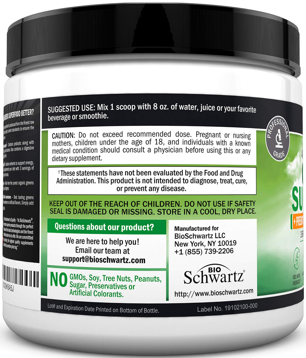 Bottle beside green smoothie glass suggests easy daily wellness routine.