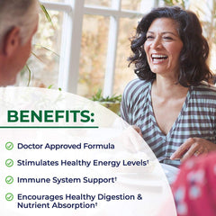 BioSchwartz Super Greens label close-up shows 43 superfoods and probiotics.
