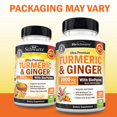 BioSchwartz turmeric curcumin capsules close-up highlighting high-purity ingredients for absorption.