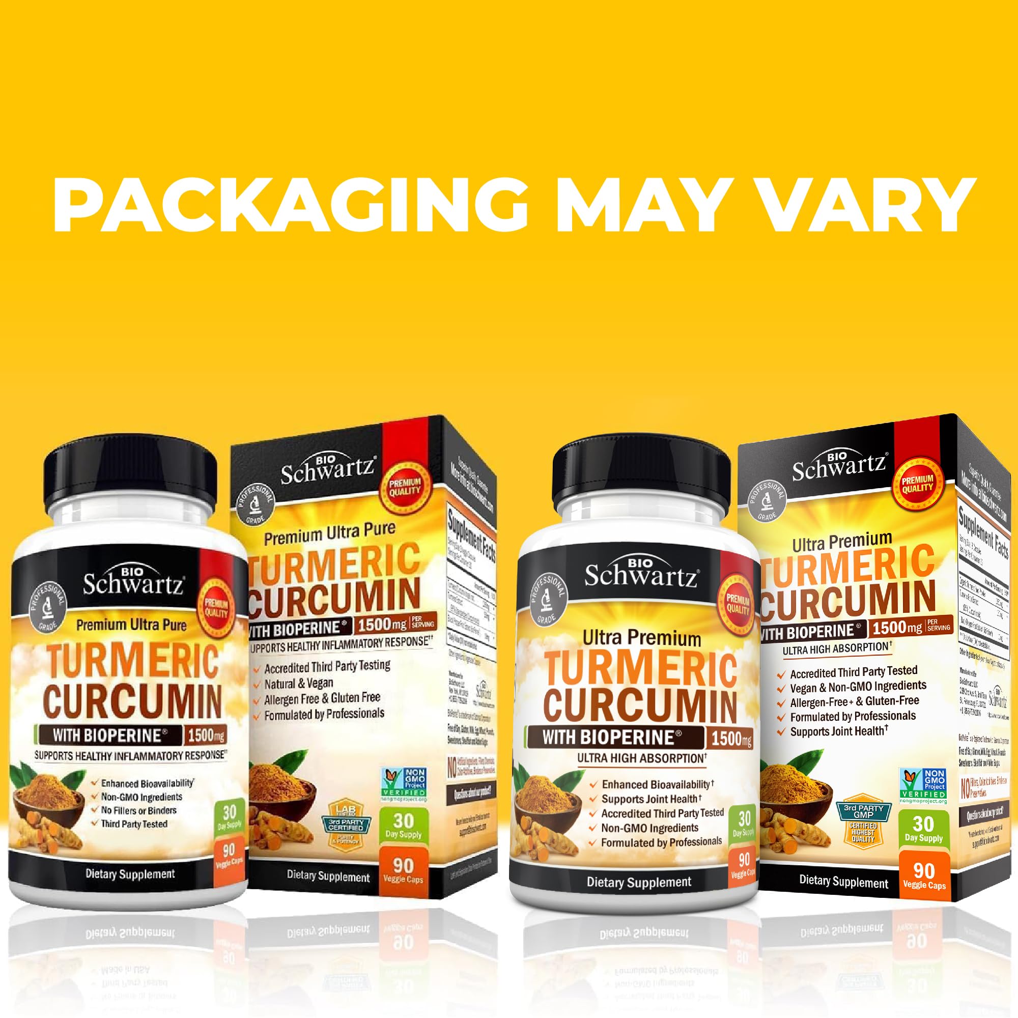 Vegan, non-GMO BioSchwartz capsules showcased for clean supplement use.