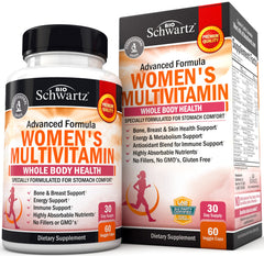 BioSchwartz Women's Multivitamin bottle front view supports immune health and daily energy.