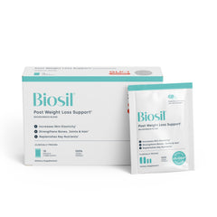 Biosil BounceBack packets ready for daily use to support post-weight loss vitality.