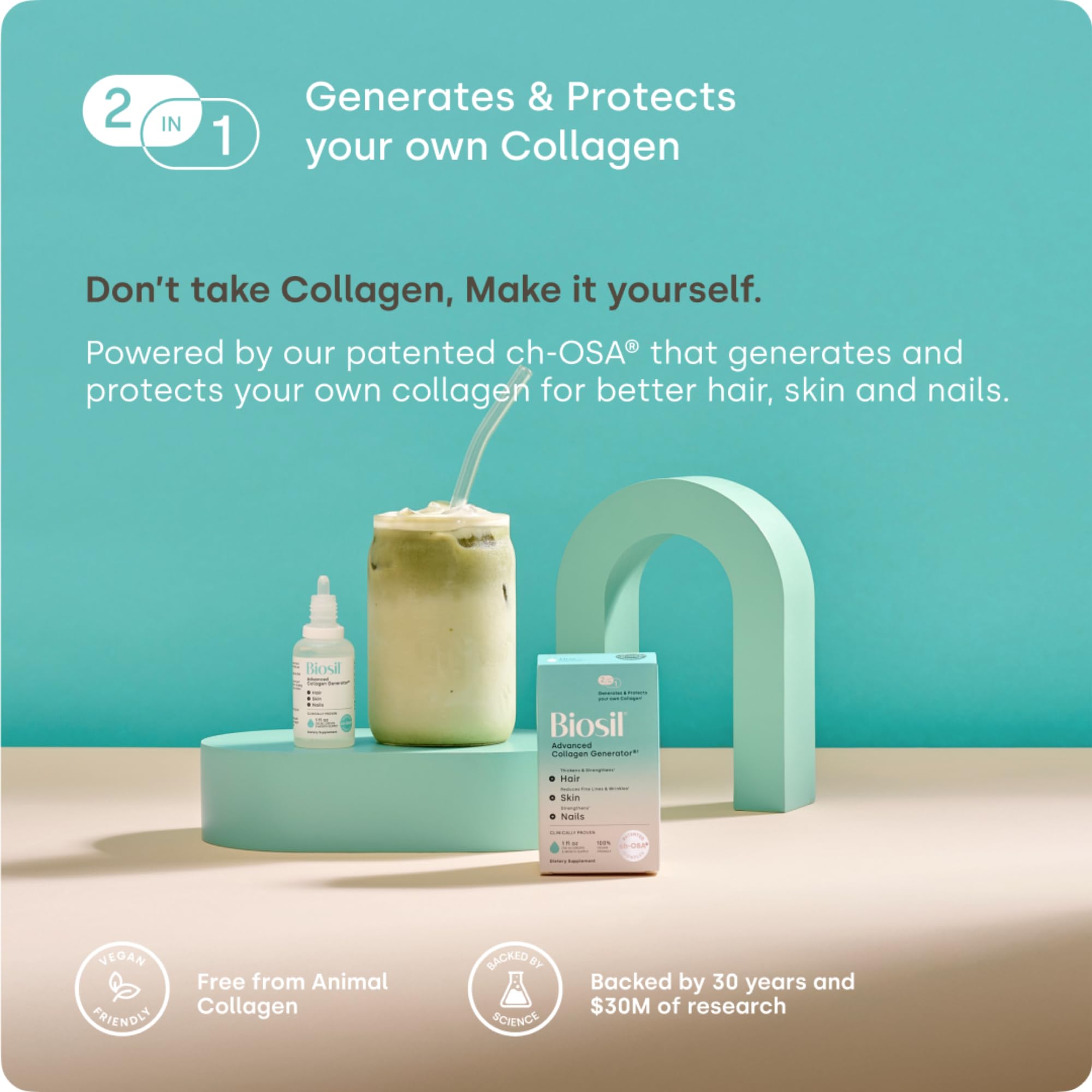 Minimalist Biosil packaging on a clean surface.