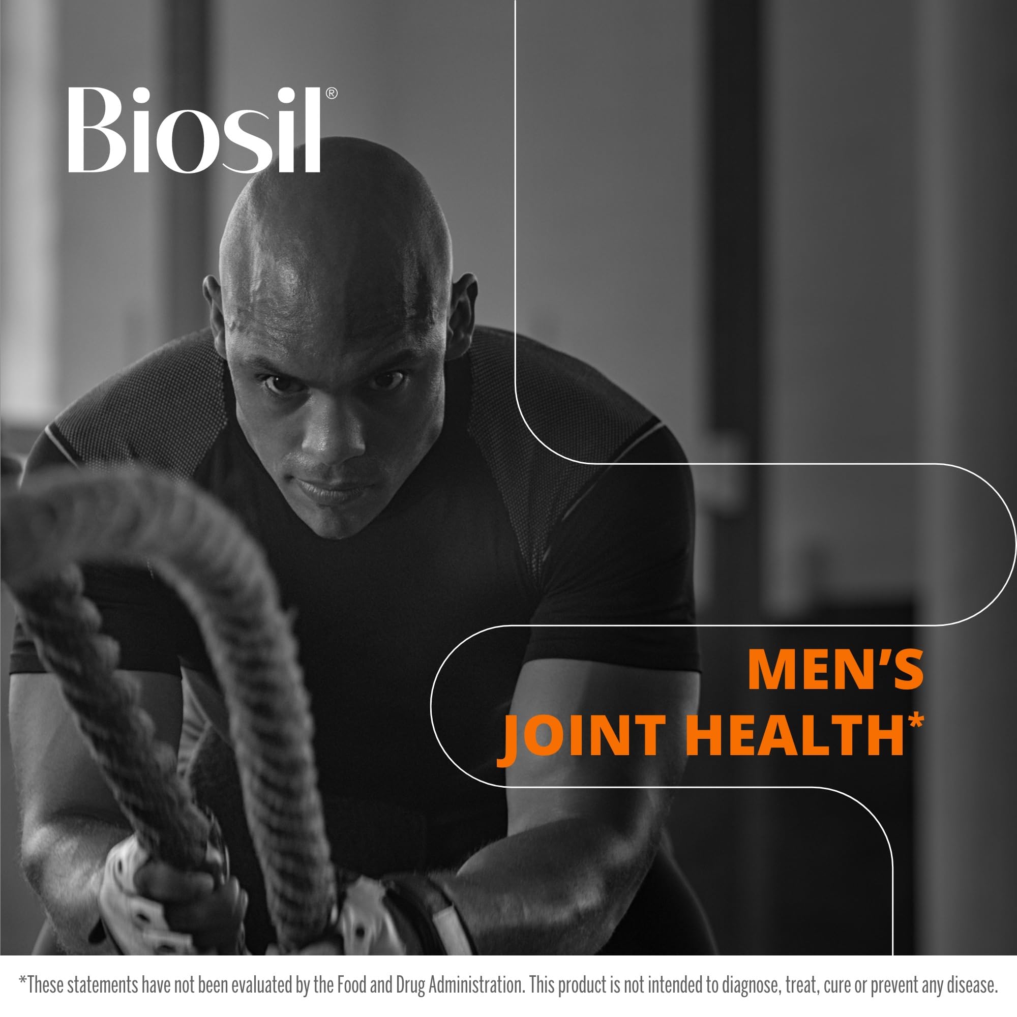 Biosil On Your Game bottle pours capsules into a hand.