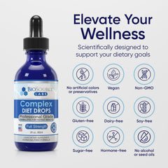 BioSource Labs Complex Diet Drops dispense view showing precise drop dosing