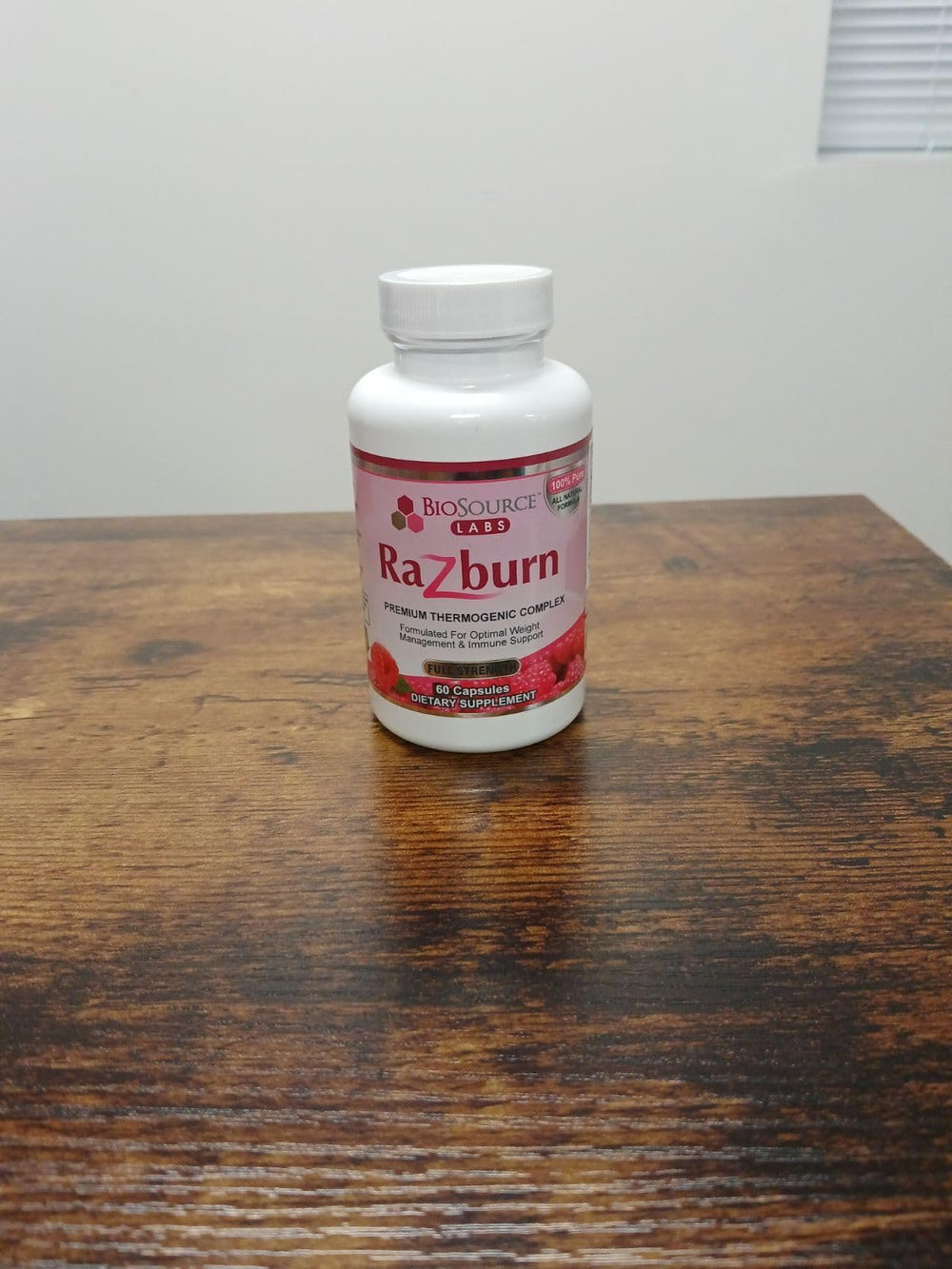 Ingredient blend indicating natural sources behind Razburn formulation for wellness