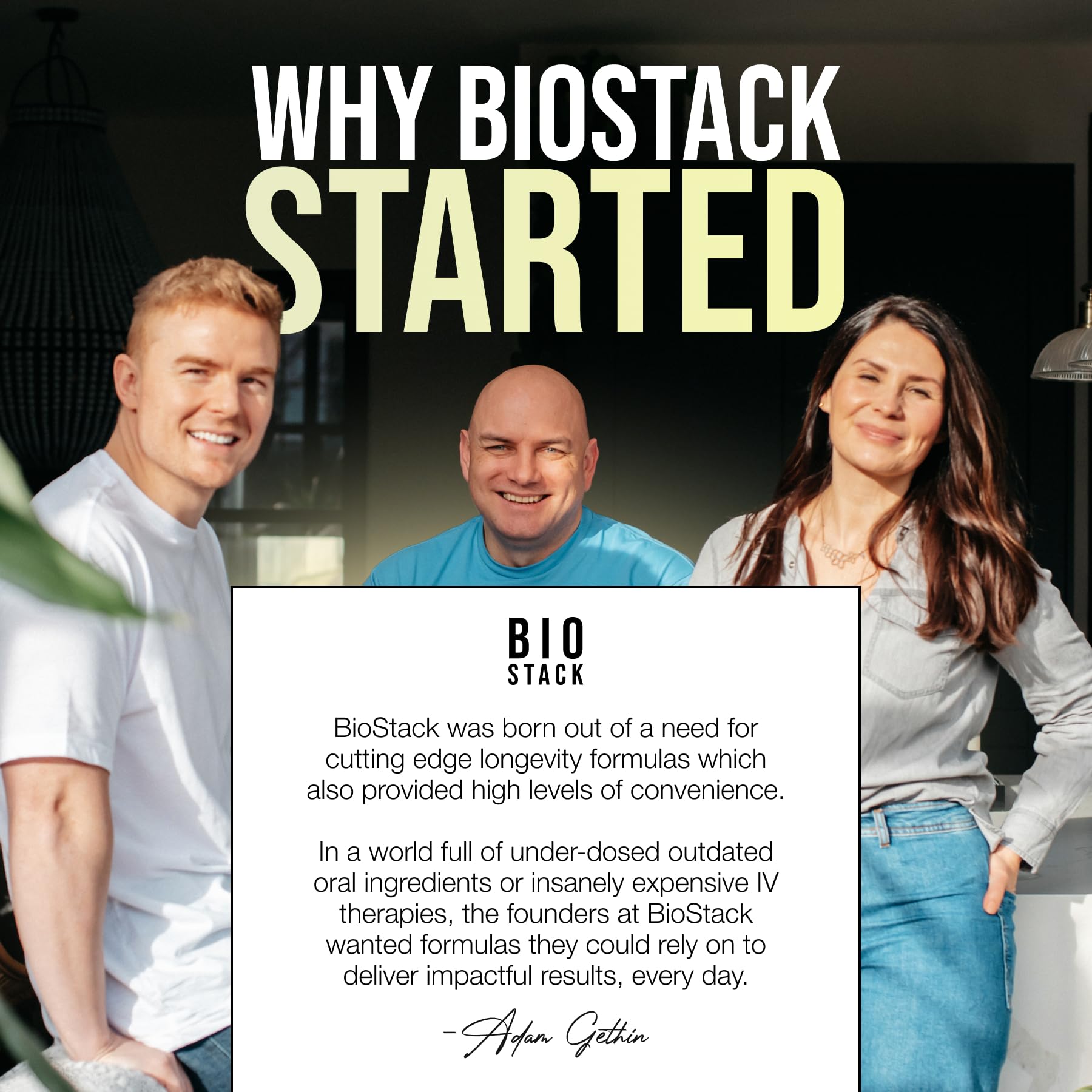 BIOSTACK NAD Regen hero packaging with clean design inspires trust and routine use.