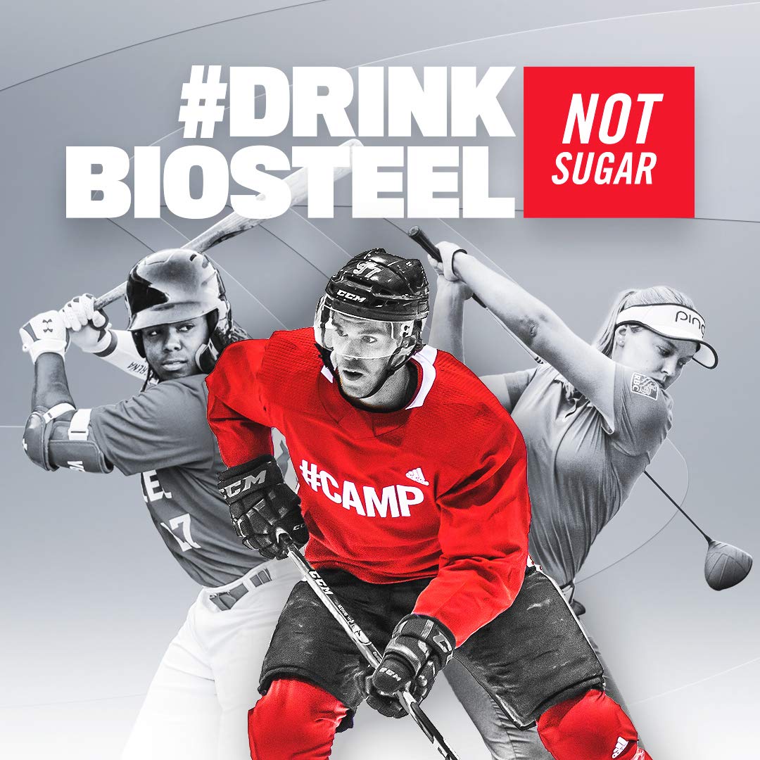 Biosteel Hydration Mix mixed berry flavor close-up with refreshing color