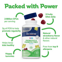 Biostime label highlights 2B CFU and 3g prebiotic fiber