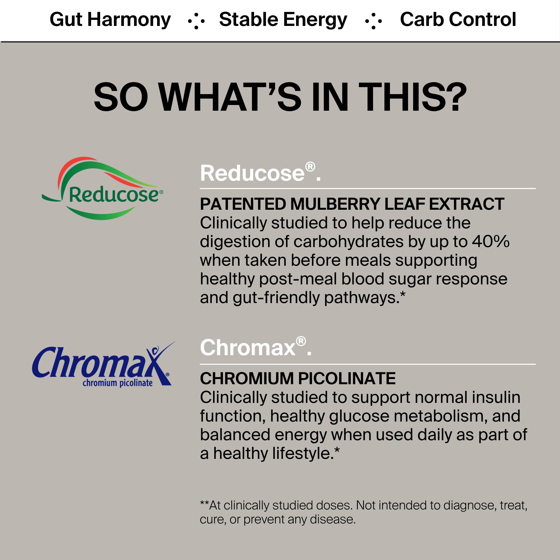 BIOSTRIPS Glucose Support chromium graphic highlights mineral support for metabolism.