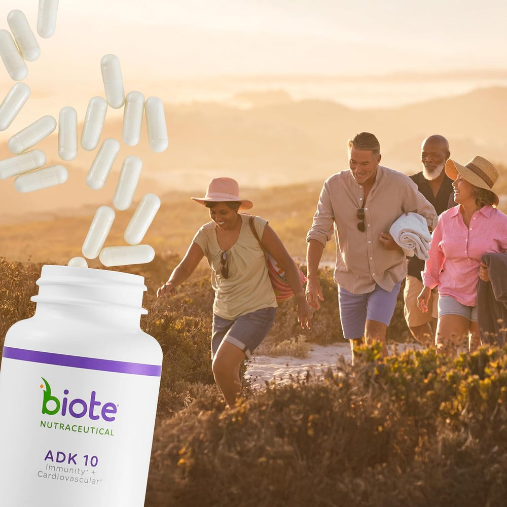 Biote ADK10 capsules close-up showing portion for immune health