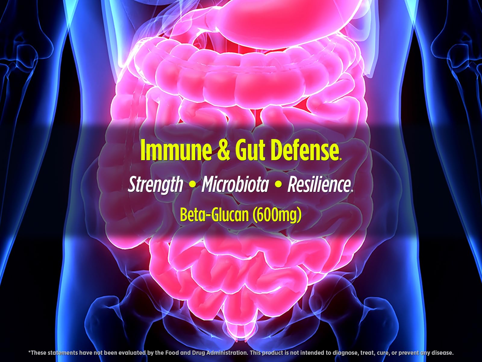 Biotest Beta-Glucan bottle pour demonstrating easy daily dosage.
