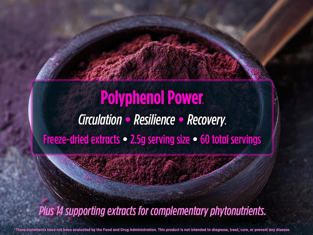 Biotest packaging on shelf highlighting a clean, no-flavor polyphenol blend.