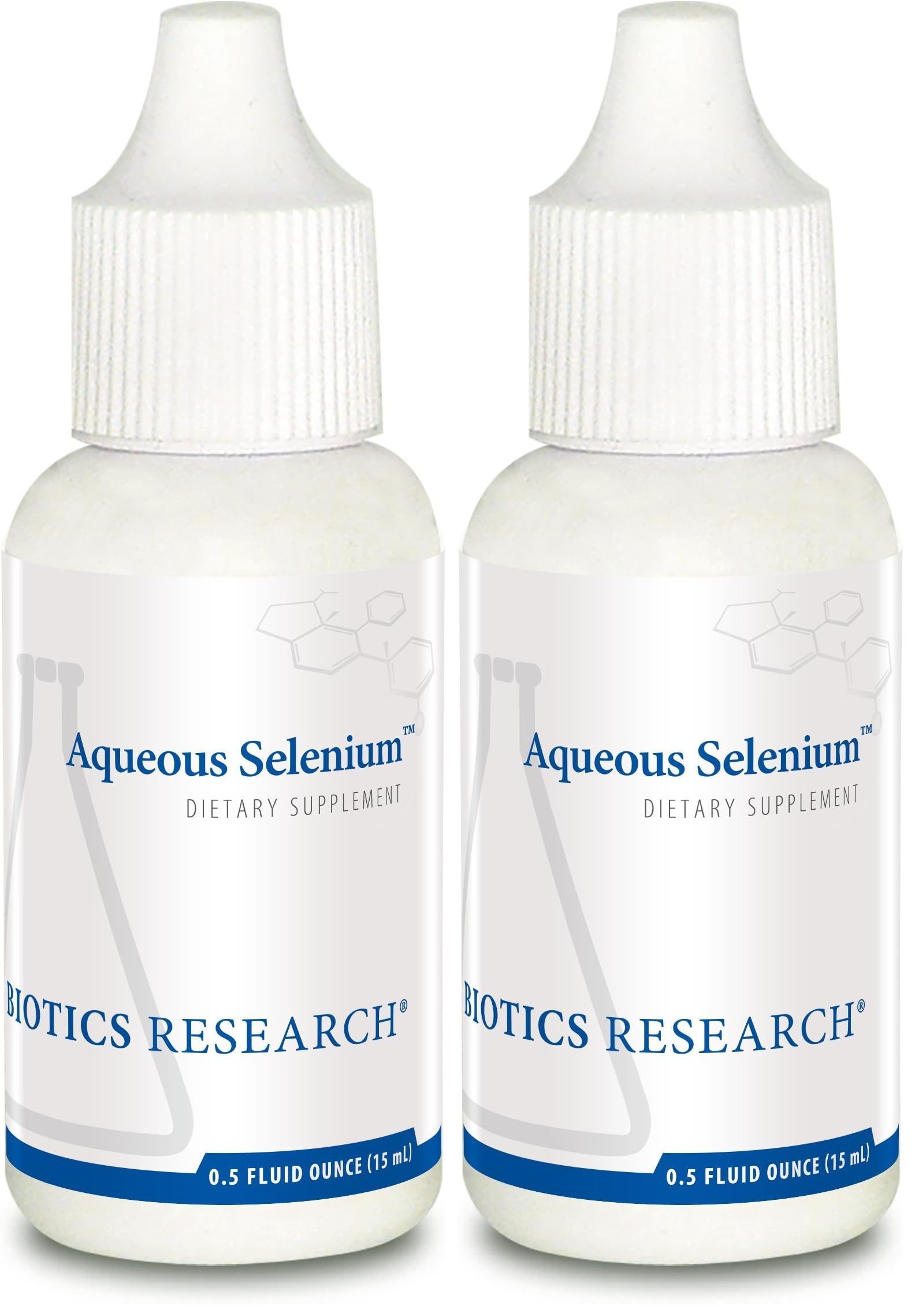 Biotics Research Aqueous Selenium drop bottle close-up for antioxidant support.